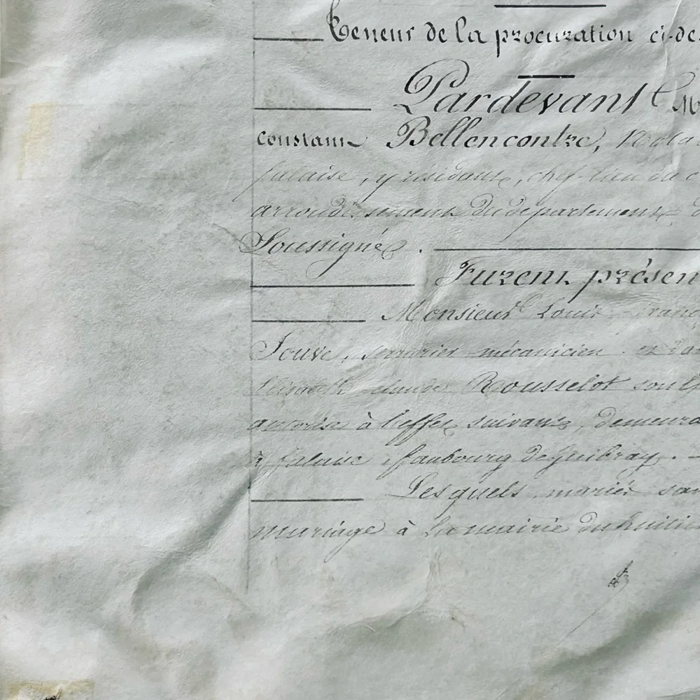***SOLD***1787 French Vellum Parchment Handwritten Manuscript Legal Document - Picture 7 of 12